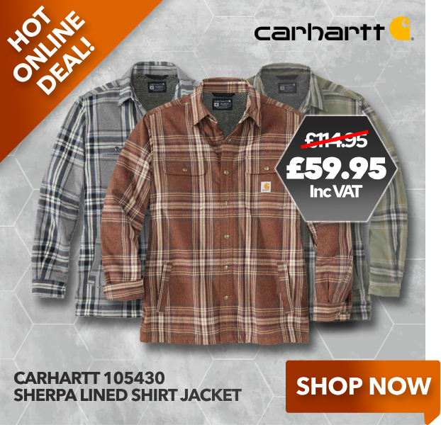 Carhartt 105430 Sherpa Lined Shirt Jacket HOT ONLINE DEAL!